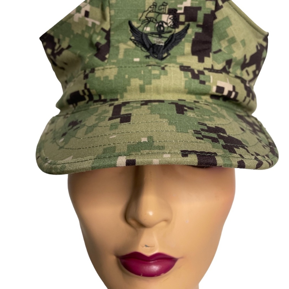 US Navy Digital Camo Hat Embroidered Logo SZ 7 1/4